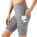 Pantalones de yoga de etiqueta privada Leggings cortos de cintura con bolsillo para mujeres personalizadas todos los tamaños